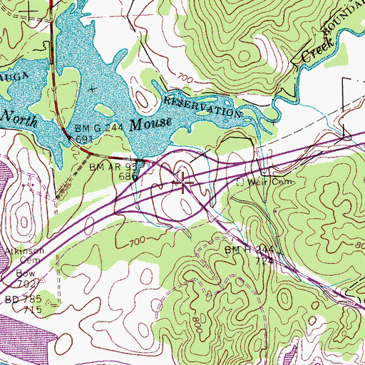 Topographic Map of Interchange 36, TN
