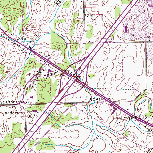 Topographic Map of Interchange 49, TN