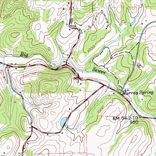 Topographic Map of Kyker Mine, TN