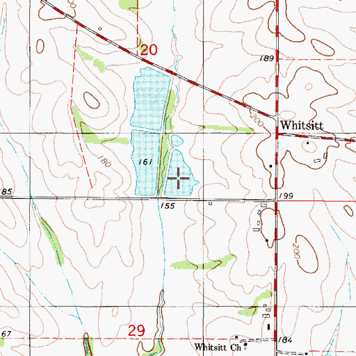 Topographic Map of B W Coleman Farm Dam Number 2, AL