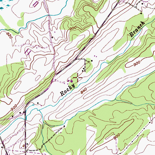 Topographic Map of Manila School (historical), TN