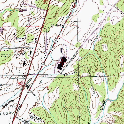 Topographic Map of McMinn Central High School, TN