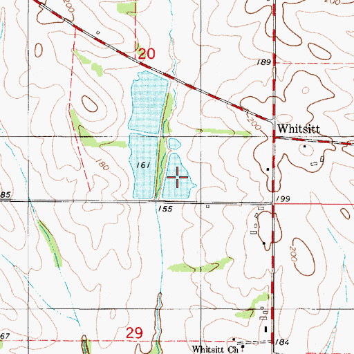 Topographic Map of Coleman Farm Ponds, AL