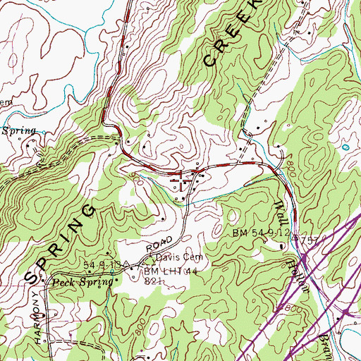Topographic Map of Mount Zion Church (historical), TN