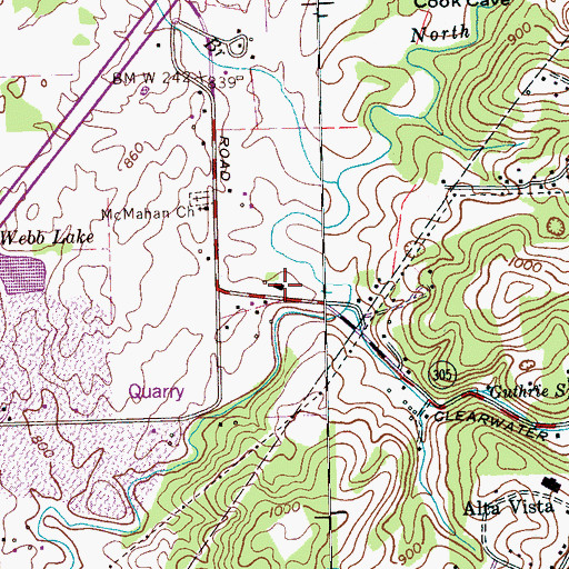 Topographic Map of Russell School (historical), TN