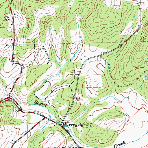 Topographic Map of Small Mine, TN