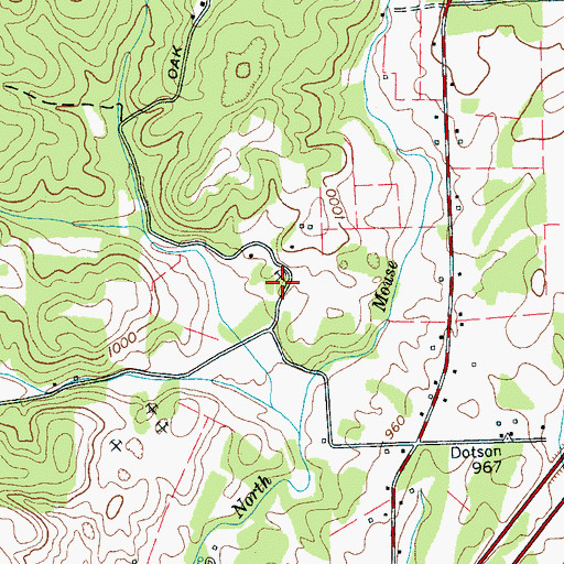 Topographic Map of Wattenberger Mine, TN