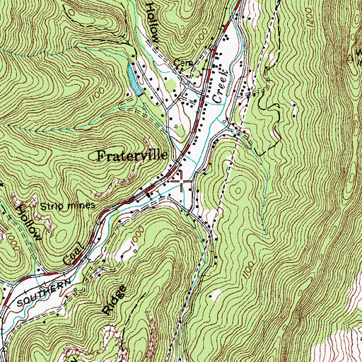 Topographic Map of Andy Hollow, TN