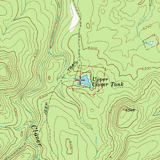 Topographic Map of Upper Clover Tank, AZ