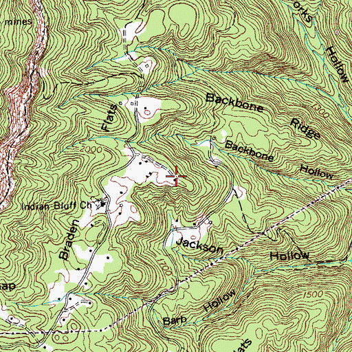 Topographic Map of Braden School (historical), TN