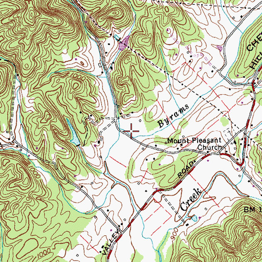 Topographic Map of Buffalo Valley, TN