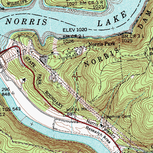Topographic Map of Civilian Conservation Corps Camp Number (historical), TN