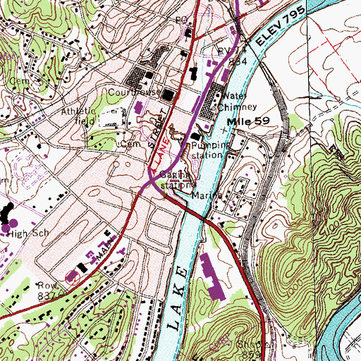 Topographic Map of Clinton City Park, TN