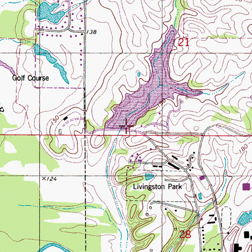 Topographic Map of Lake L U Dam, AL