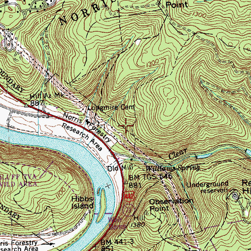 Topographic Map of Deer Trail, TN