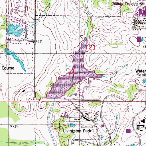 Topographic Map of Lake L U, AL
