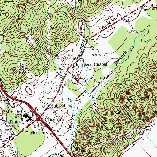 Topographic Map of Gadsden School (historical), TN