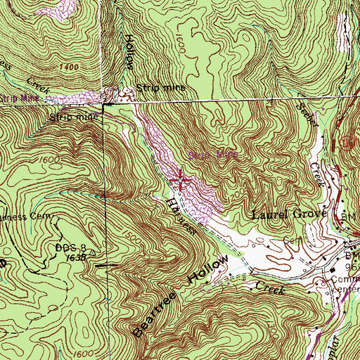 Topographic Map of Googe Mine, TN
