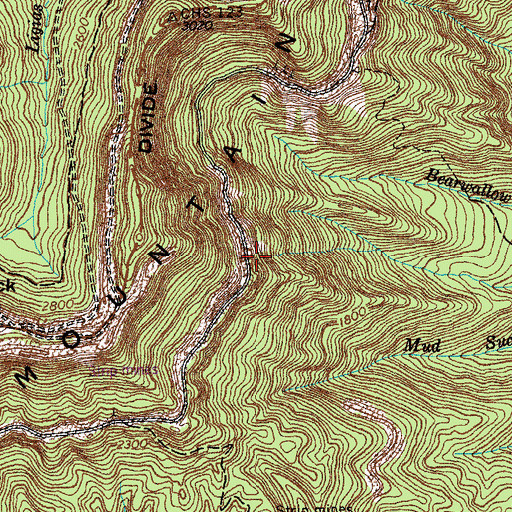 Topographic Map of Grassy Spring, TN