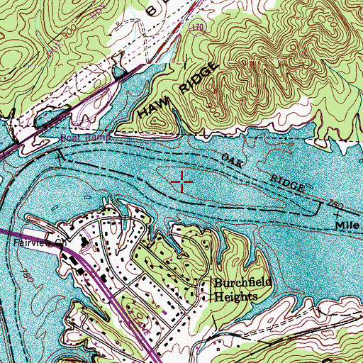 Topographic Map of Holt Island (historical), TN