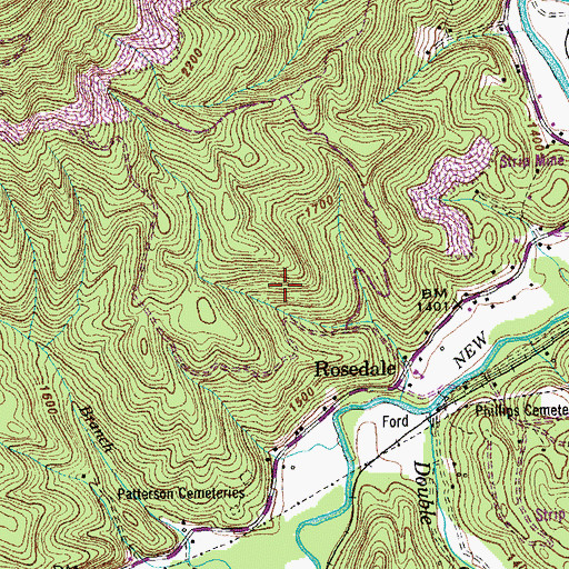 Topographic Map of Jim Braden Mine, TN