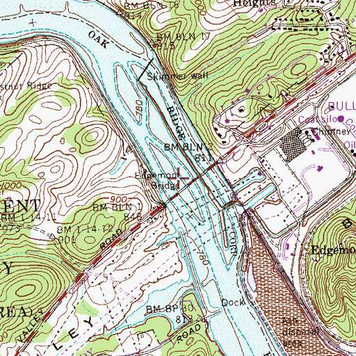 Topographic Map of Jones Island (historical), TN