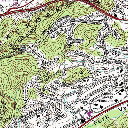 Topographic Map of Lasalle Park, TN