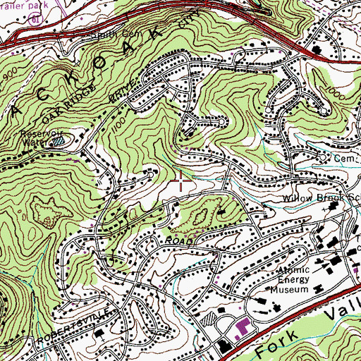 Topographic Map of Linden School (historical), TN