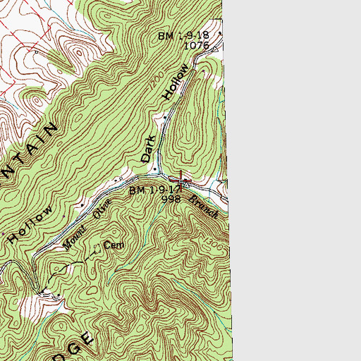 Topographic Map of Loys Mill (historical), TN