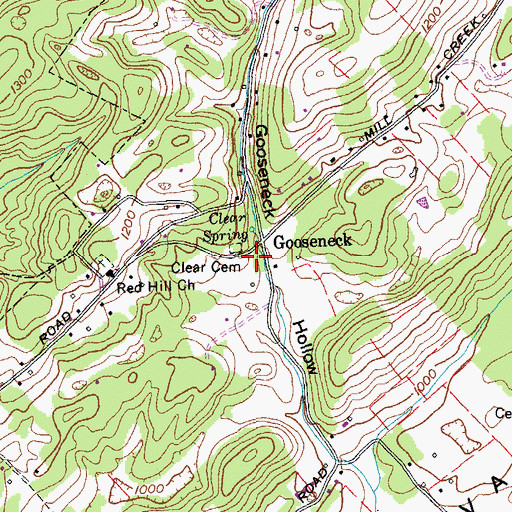 Topographic Map of Macedonia Church (historical), TN