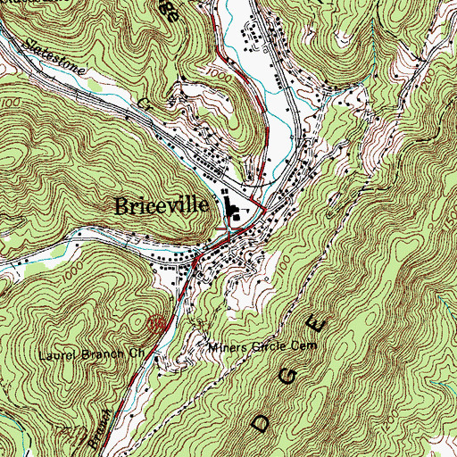 Topographic Map of Middle Creek, TN
