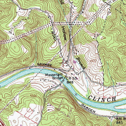 Topographic Map of Riverview School (historical), TN