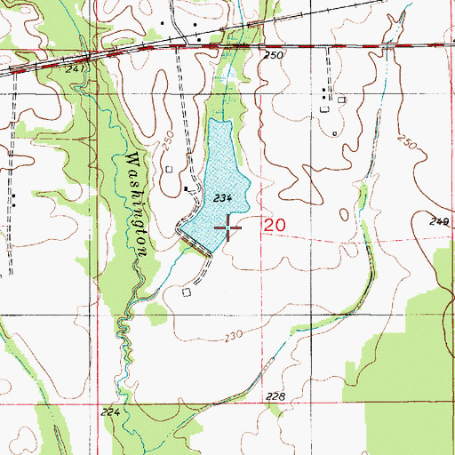 Topographic Map of Joe Dozier Dam, AL