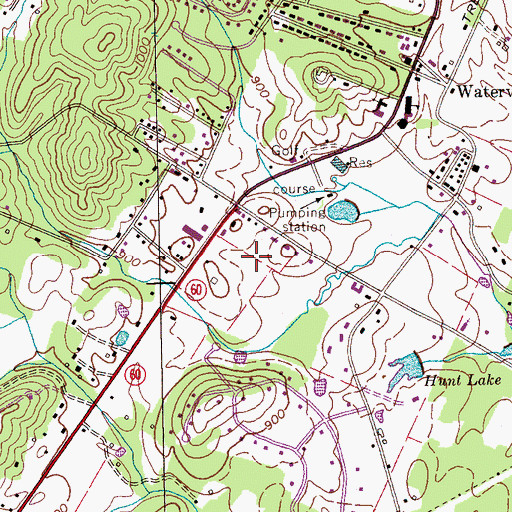 Topographic Map of Bennett Acres, TN