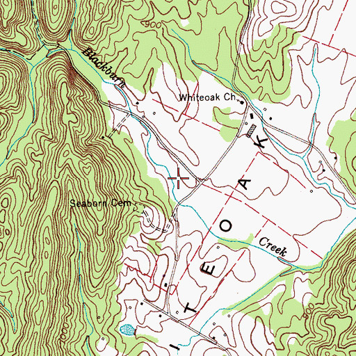 Topographic Map of Blackburn Hollow, TN