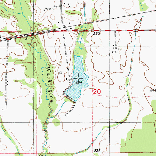 Topographic Map of Joe Dozier Lake, AL