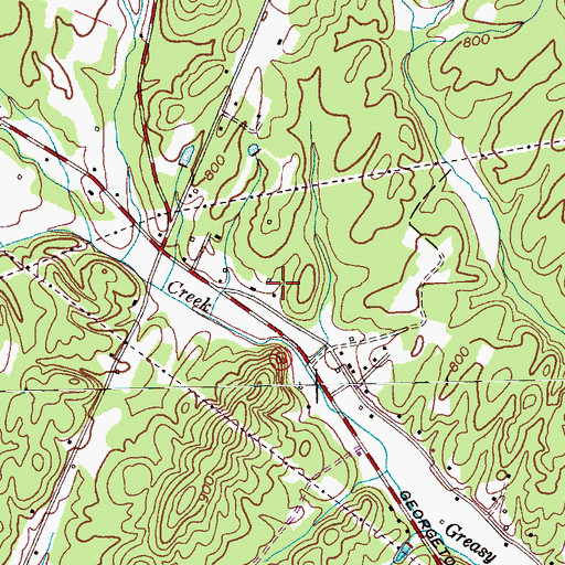 Topographic Map of Camelot, TN