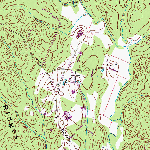 Topographic Map of Coahulla Ranch, TN