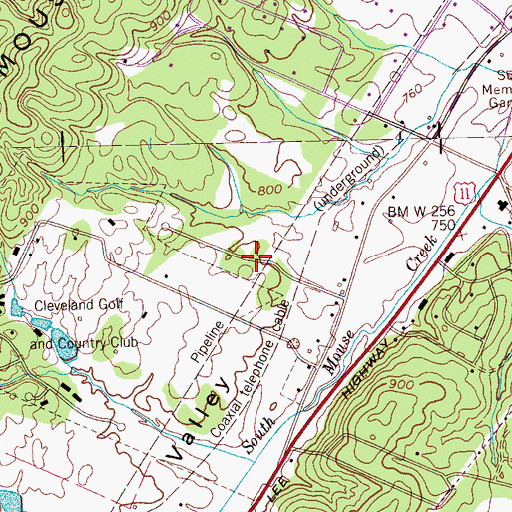 Topographic Map of Colonial Estates, TN