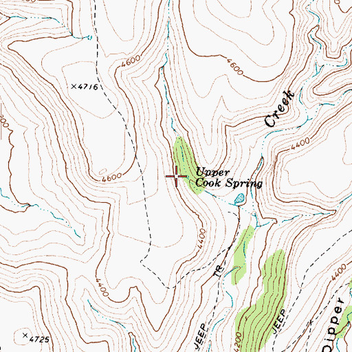 Topographic Map of Upper Cook Spring, AZ