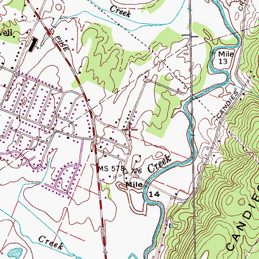 Topographic Map of Countryside Village, TN
