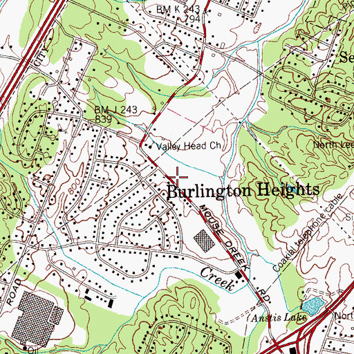 Topographic Map of Ernest L Ross Elementary School, TN