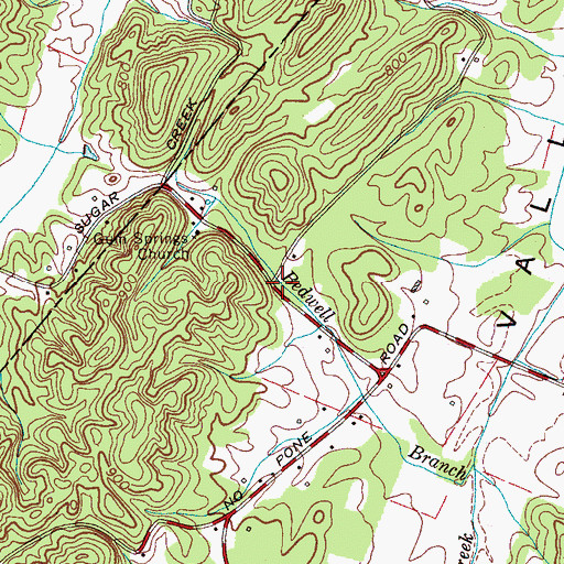 Topographic Map of Etola, TN