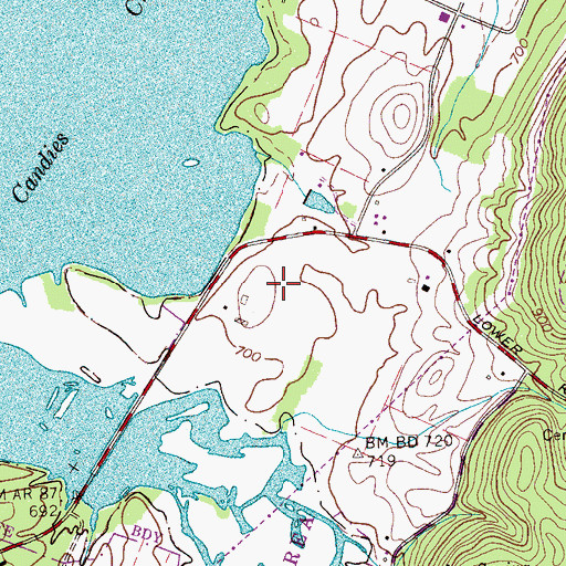 Topographic Map of Gibson Farm Subdivision, TN