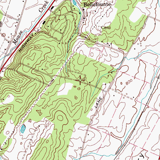 Topographic Map of Hickory Hills, TN