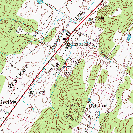 Topographic Map of Johnston Circle, TN