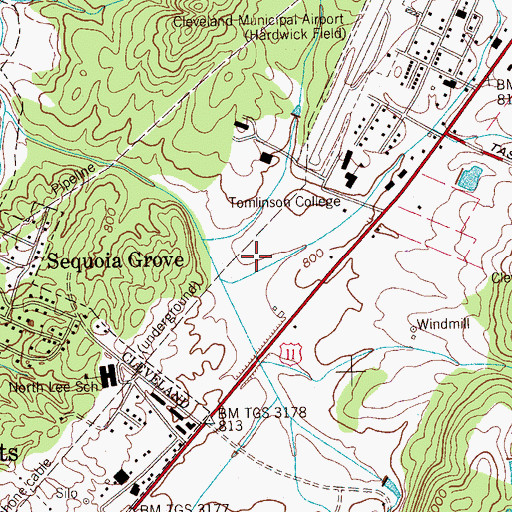 Topographic Map of Kingwood Estates, TN