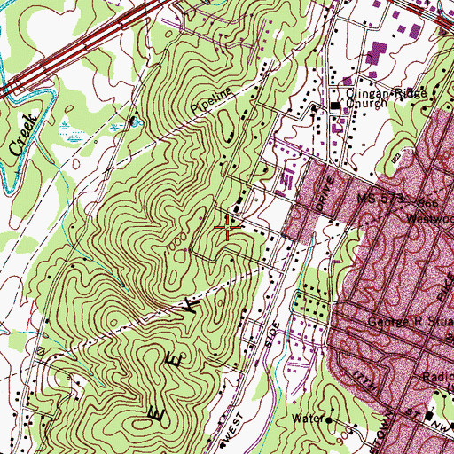 Topographic Map of Laurel Ridge, TN