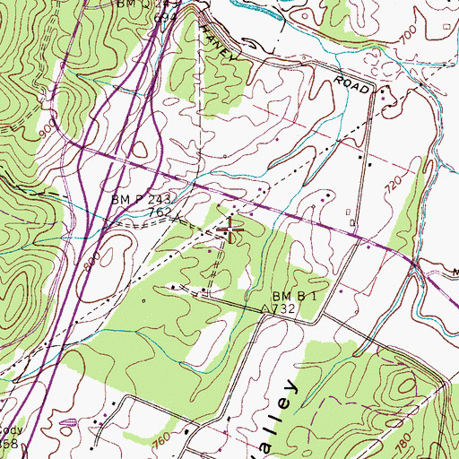 Topographic Map of Monte Carlo Estates, TN