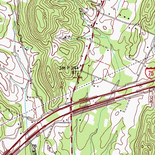 Topographic Map of New Salem Church (historical), TN